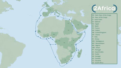 全球最大海底光纜項(xiàng)目之一2Africa籌建 全長(zhǎng)37000km
